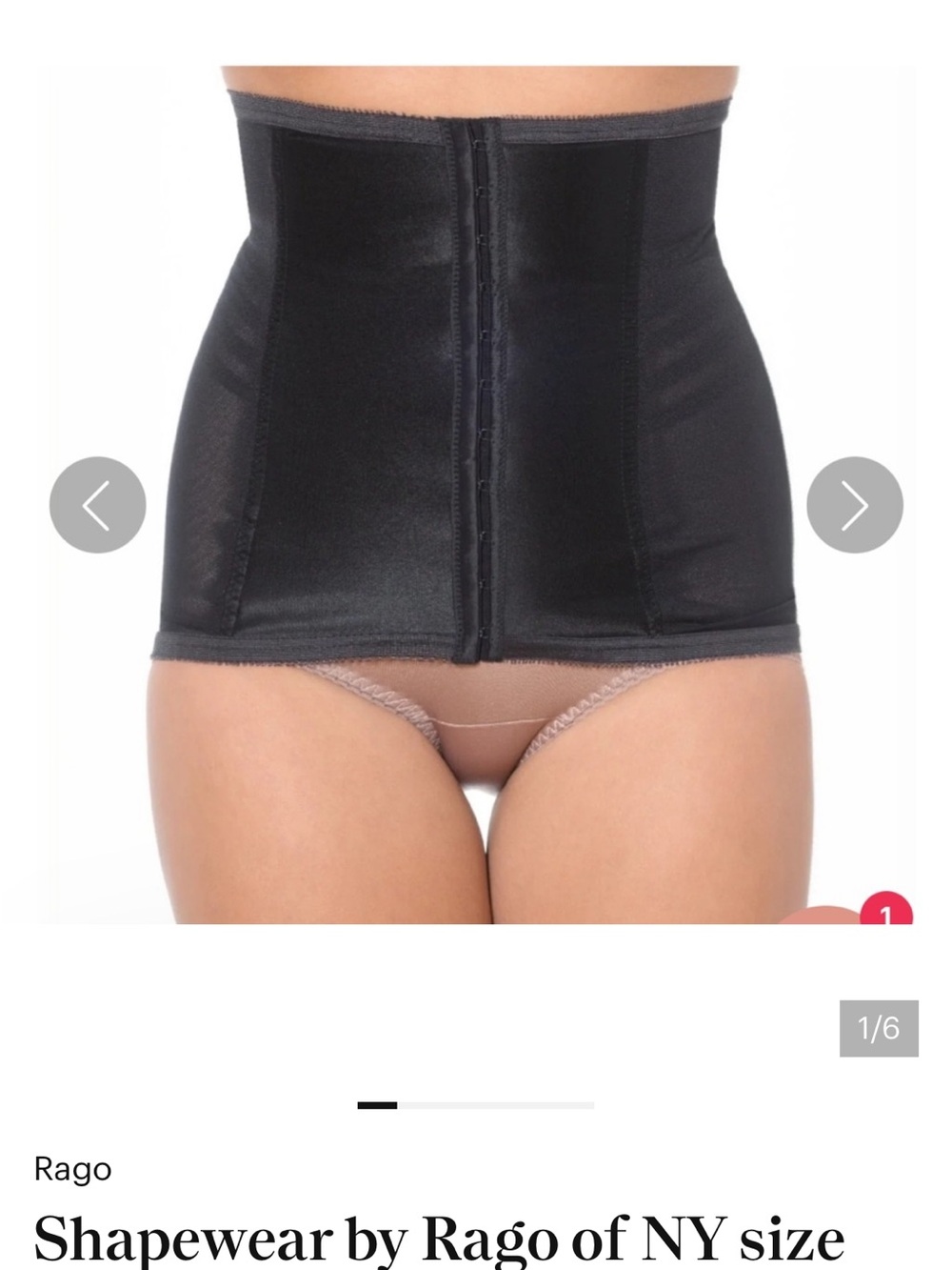 Rago High-Waist Black Waist Shaper - Firm Control